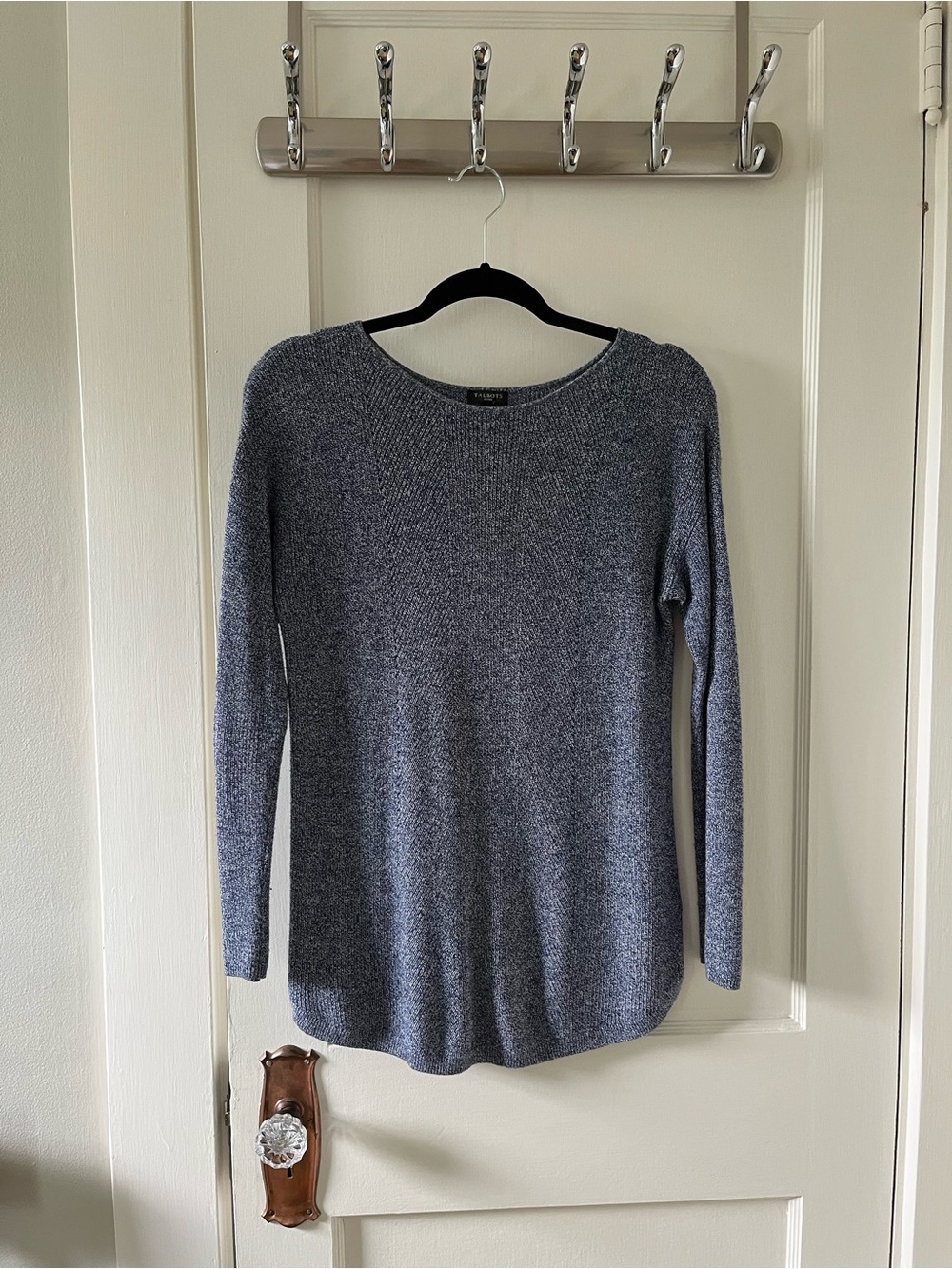 Women’s Talbots Heather Blue Crewneck Knit Top (Small Petite)